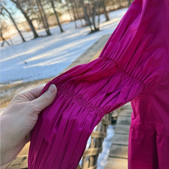 15-Zara Magenta Jacket with Navy Accents - Picture 5 of 9